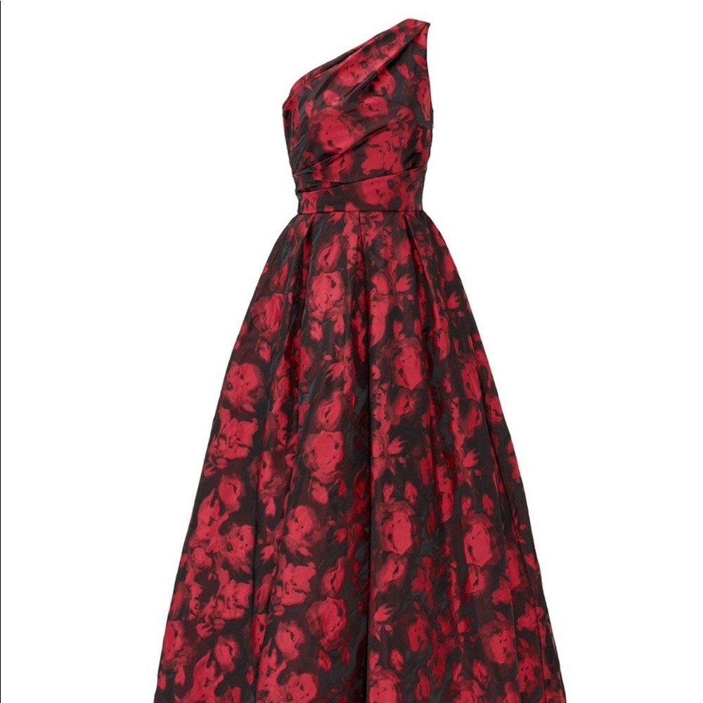 Beautiful evening gown with bold colors